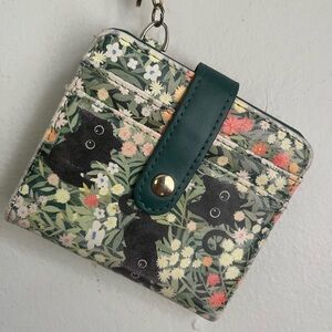 Y2K Black Cat Wallet Billfold Kitten Keyring Keychain Witchy Halloween Whimsical